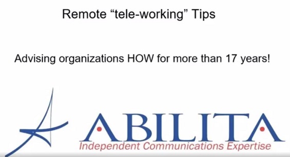 Remote Tele-Working Tips